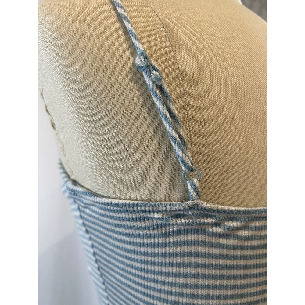 BP Nordstrom Women’s Striped Ribbed Blue Midi Dress Size XX Small - Picture 7 of 9